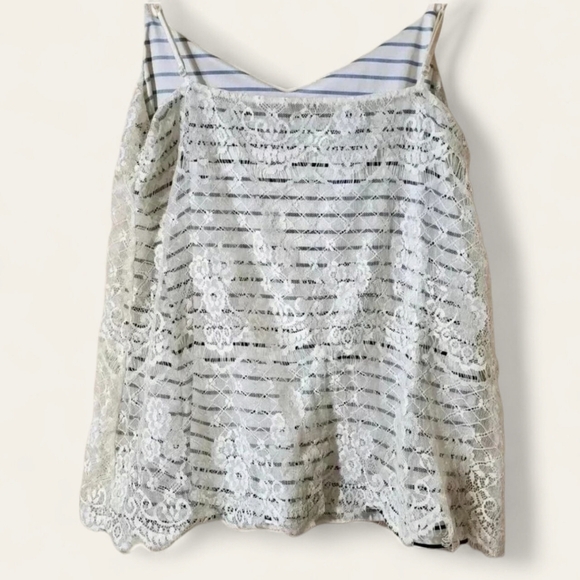 Maurices Lace Cami with Striped Slip | Size Small - Picture 3 of 3